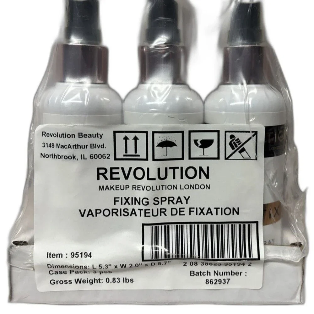 3 Pack Revolution Makeup Pro Fixing Spray Long Lasting Durable 100 ml Wholesale